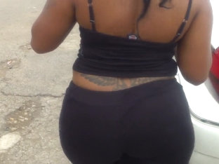 Big Booty Hoe Shows Off Her Tramp Stamp...