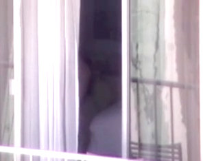 Hi Voyeur Couple Bj In The Window
