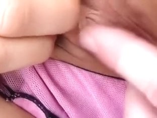 Coed Hotty Pulls Her Undies Aside Letting Me Finger Fuck Her Bald Cooch