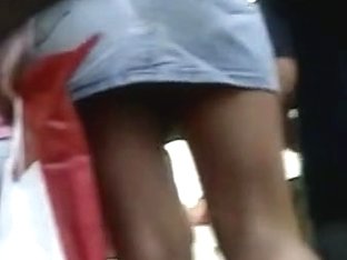 Tall Chick In Jean Skirt In The Upskirt Video