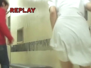 Japanese Nurse Panty Uncovered While Sharking