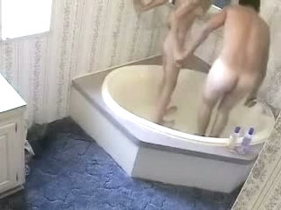 Voyeur Bath Video Of A Cute Couple Washing Each Other