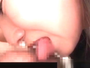 Asian Temptress Licking Cock And Tongue Kissing In Close-up
