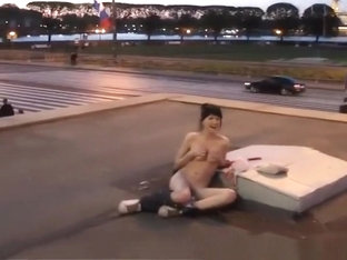 Exhibitionist Girl Naked In The Street