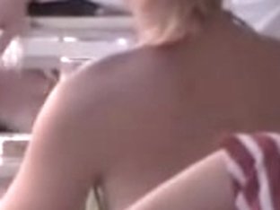 Tan Lined Bimbo Erotic Sideblouse Spied In Public