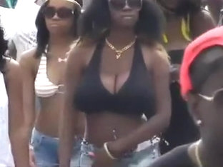 Hot black girl with humongous tits