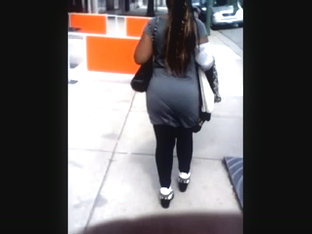 Black Bubble Butt In Grey Dress