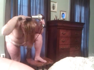 BBW Drying Her Hair