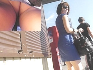 Hawt Upskirt Sweetheart In A Blue Costume