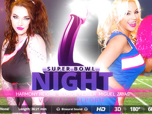 Blondie Fesser & Harmony Reigns & Miguel Zayas In Super Bowl Night - Virtualrealporn