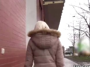 Blonde Fucked Fat Cock In Public