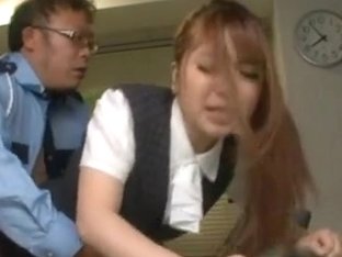 Office Girl Riona Minami Fucked Rough By The Guard