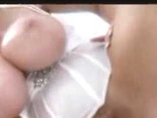 Huge Tits Blonde Plays With A Glass Dildo