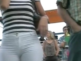 Voyeurs Take Street Videos Of Amazing Tight White Jeans