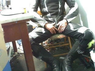 Dainese leather fetish wank