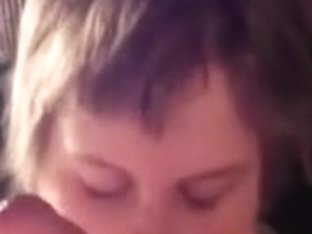 Blonde shows off her sucking skills