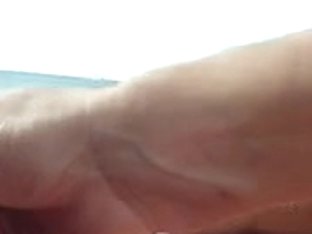 cook jerking in the beach