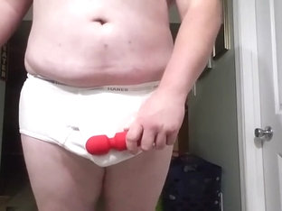 Cum in tighty whities with vibrator
