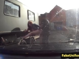 British Redhead Plowed By Cops Cock