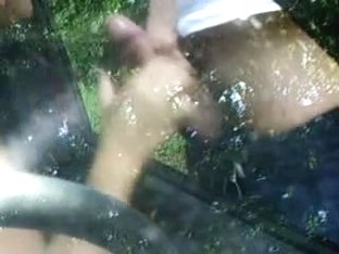 Sucking His Schlong Thru Window In Car