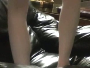 Dildo fun in white stockings