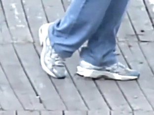 Dancing girl. Asics sneakers