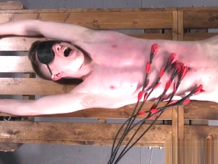 Young Twink Felix Maze Fondled BDSM Gay Bondage Cum Torture