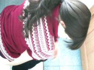 Kneeling toilet pissing asian girl voyeur video