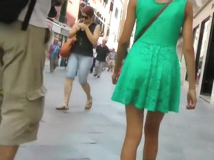 Impressive girl's upskirt on the street