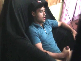 I spy my step bro for the windows masturbating in home