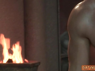 Muscle bear threesome and cumshot