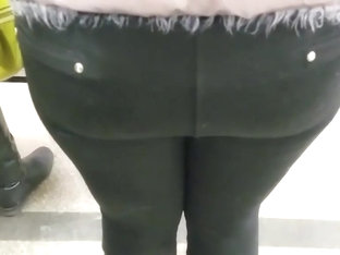 Tight Round Ass In Black Pants