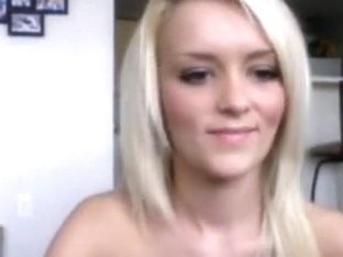 So Sexy Blonde Girlfriend Make Awesome Webcam Stripping Fun