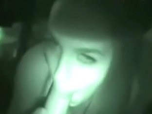 Hot Girl Gives Her BF A Nightvision Blowjob And Swallows