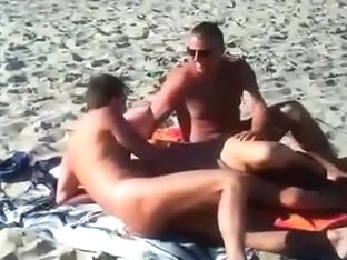 A Bunch Of Nudists Have Sex On The Beach