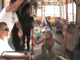 Stunning Blonde Fuck In Public Bus