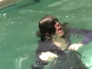 Sexi hair girl drowning