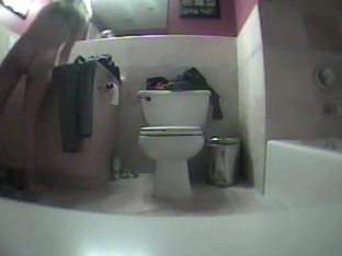 Naked Girl Finishing Her Bathroom Routine