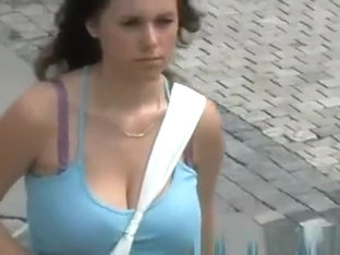 Big Tits Bouncing On The Street