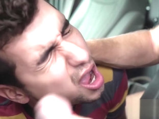 Jock Valentino Moran chained before anal domination