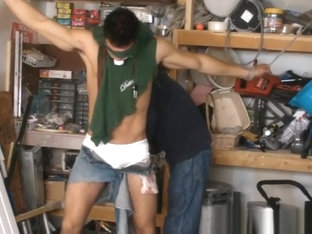 landscaper stripped and bound