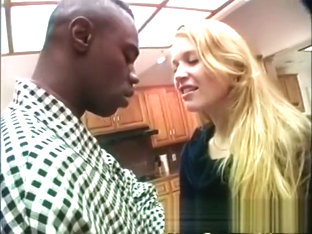 Luscious blonde housewife satisfies her desires with a hung black man