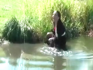 Lesbo Wam Hotties Get Wet In The River