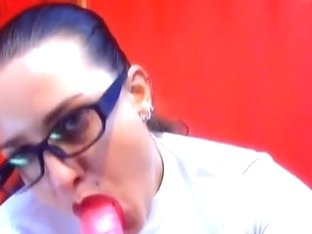 Heavy chested webcam model in action