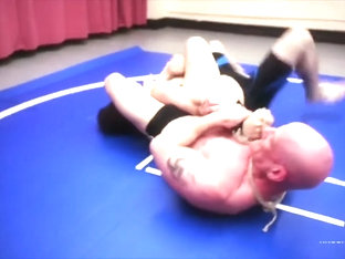 Wrestling Bound Together with Rope