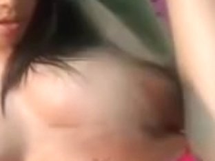 Breasty Latin Chick Playing With Her Puffy Hairless Snatch