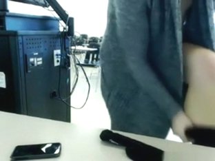 Crazy College Student Plays With Herself In Class During Lunchbreak