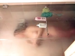 Shower Beauty Concupiscent Caresses Teats  Masturbate Fail In Shower