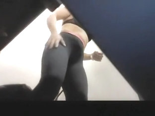 Woman Try New Tight Sports Pants