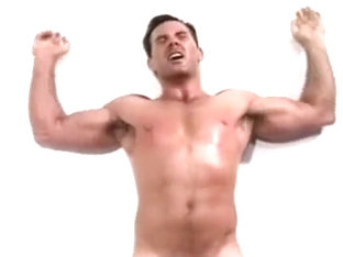 Horny male in exotic fetish, big dick gay sex clip